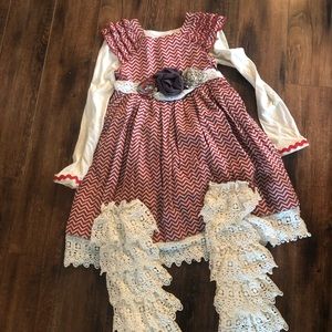 Girls MUSTARD PIE outfit.